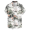 thumbnail image 4 of COSFO Mens Button Up Shirt Tropical Hawaiian Short Sleeve Tops Beach with Pocket Loose Fit Collared Men Shirts, 4 of 6