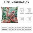 thumbnail image 5 of PRATYUS Flamingo Throw Pillow Cover Couch Pillow Case Square Outdoor Pillow Sofa Bed Lumbar Pillowcase Decorative 12x12in, 5 of 5