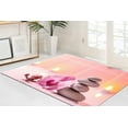 thumbnail image 2 of Floral Rugs, Modern Rugs Door Mat Rugs, Luxury Rug, Large Rug, Zen Rug, Gift Rugs, Massage Stones And Pink Orchid Rugs, Cool Rug, Home Decor, 3.9'x5.9' - 120x180 cm, 2 of 7