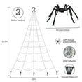 thumbnail image 6 of Halloween Spider Web Decorations, 50" Gaint Hairy Spider with 23ft Huge Triangular Spider Web +100 g Spider Cotton, 20pcs small spider for Halloween Outdoor Yard Scary Decor, 6 of 9