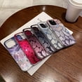 thumbnail image 2 of Electroplated Laser Gradient Dazzling Colour Hot Stamping Feather Phone Case, Fashionable and Lightweight, Anti-Drop, for iPhone 15 14 13 12 11 Pro Max Phone Case (A5,iPhone 15), 2 of 8