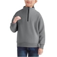 thumbnail image 5 of Ruyang Boys Half Zip Sweatshirt School Preppy Quarter Zip Pullover Tops Spring Long Sleeve Trendy Athletic Sweatshirts, 5 of 9