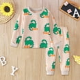 thumbnail image 2 of LIIPEE Cartoon Graphic Pajamas For Boys Long Sleeve Tees And Pants Pajama Set 2 Piece Kids Autumn Comfortable Cute Everyday Sleepwear,12-24 Months, 2 of 4