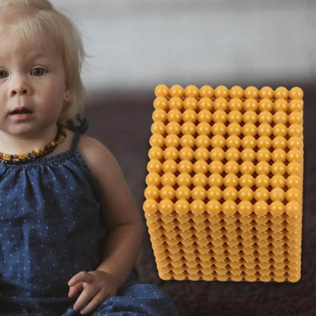 pitrice Golden Math Beads Materials Tools Beads Materials Thousand Kids Bank Game Hands-on Math Manipulative Mathematics Counting Toy Age 3+ Years Thousand
