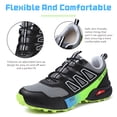 thumbnail image 2 of Men's Trail Running Shoes Lightweight Breathable Hiking Shoes Non Slip Outdoor Walking Sneakers for Travel Trekking Camping, 2 of 8
