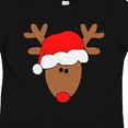 thumbnail image 4 of Inktastic Christmas Cute Reindeer in Santa Hat Boys or Girls Toddler T-Shirt, 4 of 5