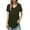 Dark Green, variant on Women T Shirt Short Sleeve Casual Loose Polyester Spandex All Season Wear