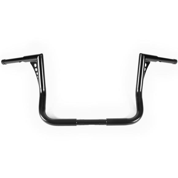 Krator 1.25" Black Handlebar with 12" Rise - 1 1/4" Ape Hanger Bar Compatible with Harley Davidson Electra Glide FLHT 1996-2022