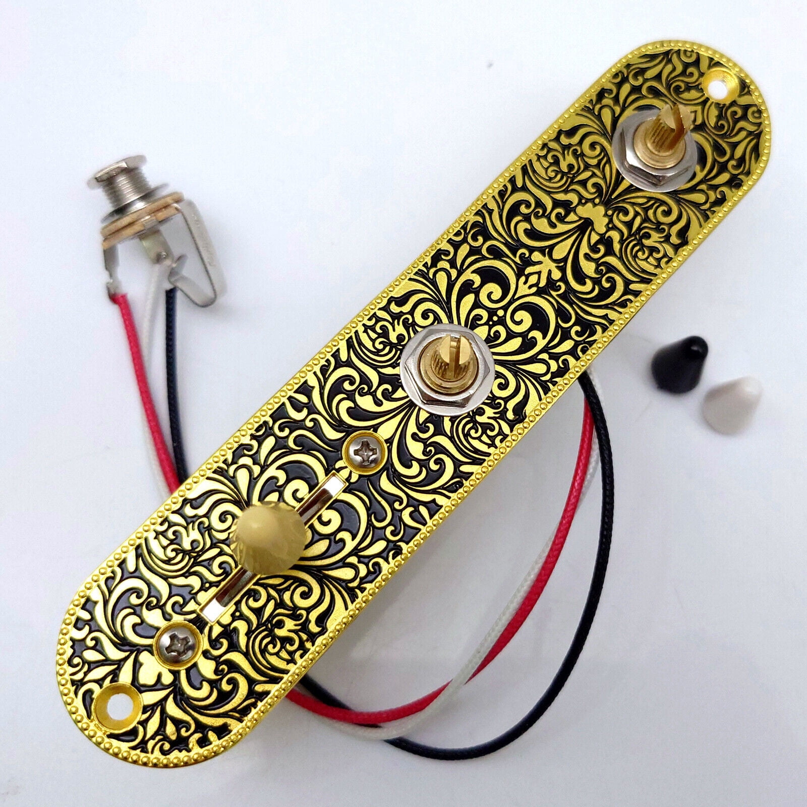Prewired Loaded Guitar Control Plate 3 Way Switch Knob Copper Sha Gold for Tele TL Electric Guitars Replacement Parts