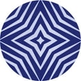 thumbnail image 1 of Ahgly Company Tapis Rond Lavable en Machine Intérieur Transitionnel Bleu Cobalt, 3 Pieds Rond, 1 of 7
