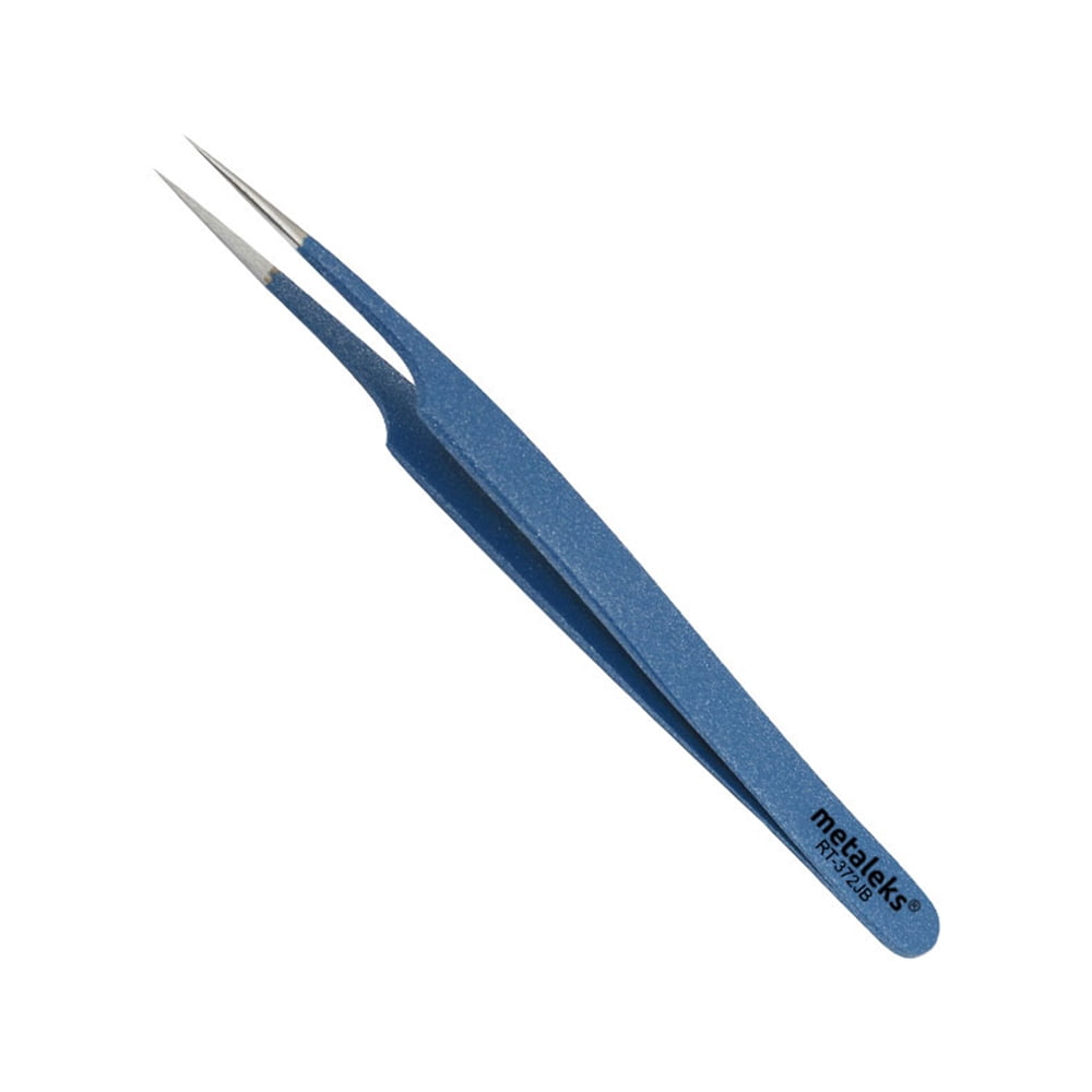 3 Pcs Kit of Eyelash Extension Tweezers In Blue Magnetic Kit - Made In Surgical Stainless Steel
