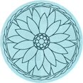 thumbnail image 1 of Ahgly Company Machine Washable Indoor Round Transitional Electric Blue Area Rugs, 5' Round, 1 of 7