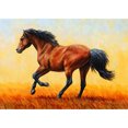 thumbnail image 1 of Cuadros Decorativos Conjunto de pintura de diamante redondo completo caballo marrón corriendo 5D cuadro de mosaico de diamantes de imitación Wdftyju embutido en tela, 1 of 9