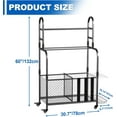 thumbnail image 3 of Arejonner Garage Sports Equipment Organizer - Rolling Ball Storage Bin with Wheels and Rope, 3 of 6