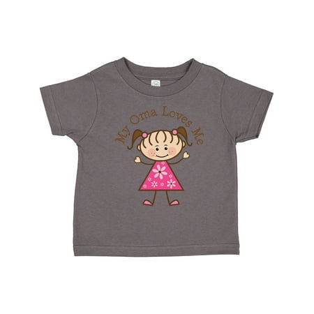 

Inktastic My Oma Loves Me Granddaughter Gift Gift Toddler Toddler Girl T-Shirt