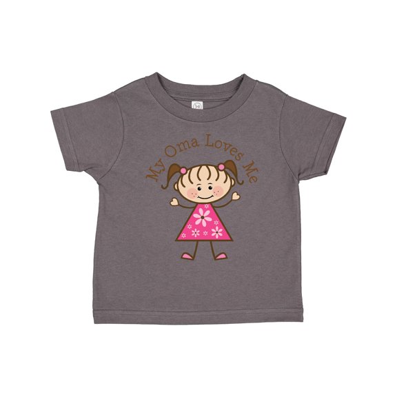Inktastic My Oma Loves Me Granddaughter Girls Toddler T-Shirt