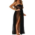 thumbnail image 2 of POINTERTECK Women Stars Perspective Mesh Dress Sleeveless Backless Party Long Dress, 2 of 3