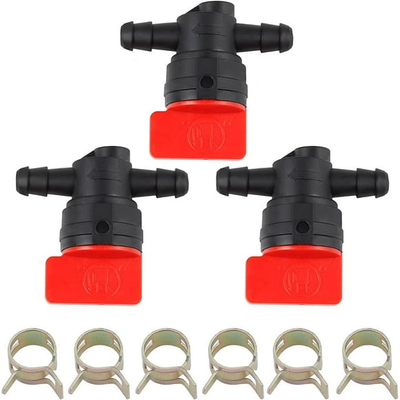 HIPA 494768 698183 Fuel Shut Off Valve 1/4 Inch with Clamp for Murray Toro Lawn Mower Tractor Parts (Pack of 3 pieces)_Special Gift