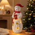 thumbnail image 4 of Ywbawe Light Up Resin Snowman Christmas Ornament Night Light Tabletop Figurine for Holiday Decor, 4 of 7