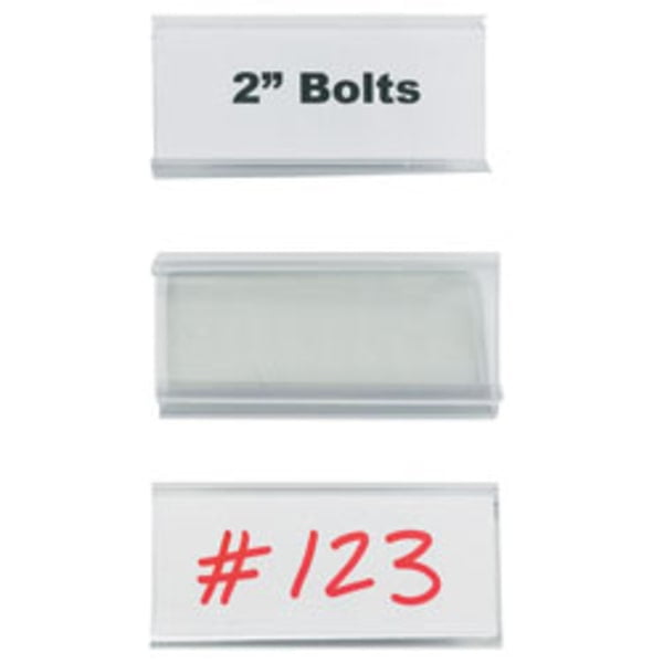 WireRac™ SnapOn Label Holders, 1 5/16" x 3", Clear, Box Of 25