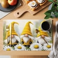 thumbnail image 2 of Placemat Set of 4 Yellow Gnome Placemats for Dining Table Farm Daisy Floral Washable Table Mats for Kitchen and Party Decor Indoor & Outdoor Use, 2 of 8