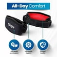 thumbnail image 3 of Caspe 2 Pack Adjustable Elbow Support Brace for Men & Women, Lightweight Forearm Band with Counterforce Pad for Everyday Arm Stability and Active Use - Red, 3 of 10