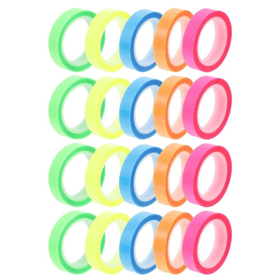 20 rollos de cintas de marcado de color marcadores de página transparentes