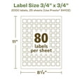 thumbnail image 6 of Avery EcoFriendly Square Labels, 3/4" x 3/4", 2,000ct, 6 of 10