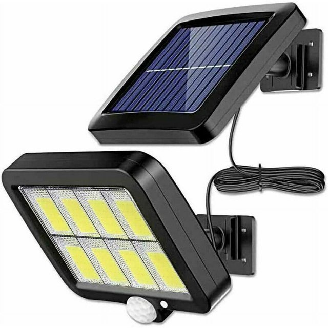 Lámpara Solar de pared dividida para jardín, farola de seguridad con Sensor de movimiento, impermeable, 3 modos, 100/120/160COB