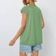 thumbnail image 5 of Camisas de Manga Larga de Mujer Encaje Plisado Casual Blusa de Manga Corta, Top de Poliéster Suave para Fiesta, Viajes Y Uso Diario de Estilo Callejero, 5 of 9