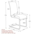 thumbnail image 5 of Contemporary Faux Leather and Metal Dining Chair Set of 2 Grey and Chrome, 5 of 5