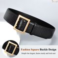thumbnail image 6 of JASGOOD Women Wide Leather Belt for Jeans Dress Ladies Waist Belt with Gold Buckle, 6 of 11