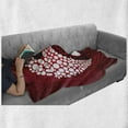 thumbnail image 6 of Ying Yang Soft Flannel Fleece Blanket, Abstract Graphic Design Yin Yang Circle Black and White Dots Pattern Cosmos and Energy, Cozy Plush for Indoor and Outdoor Use, 60" x 80", Red, by Ambesonne, 6 of 6