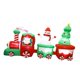 thumbnail image 5 of Tren inflable navideño de 8.5 pies con adorno LED incorporado, luminoso y novedoso, tren de Santa Claus iluminado para patio y césped festivo., 5 of 9