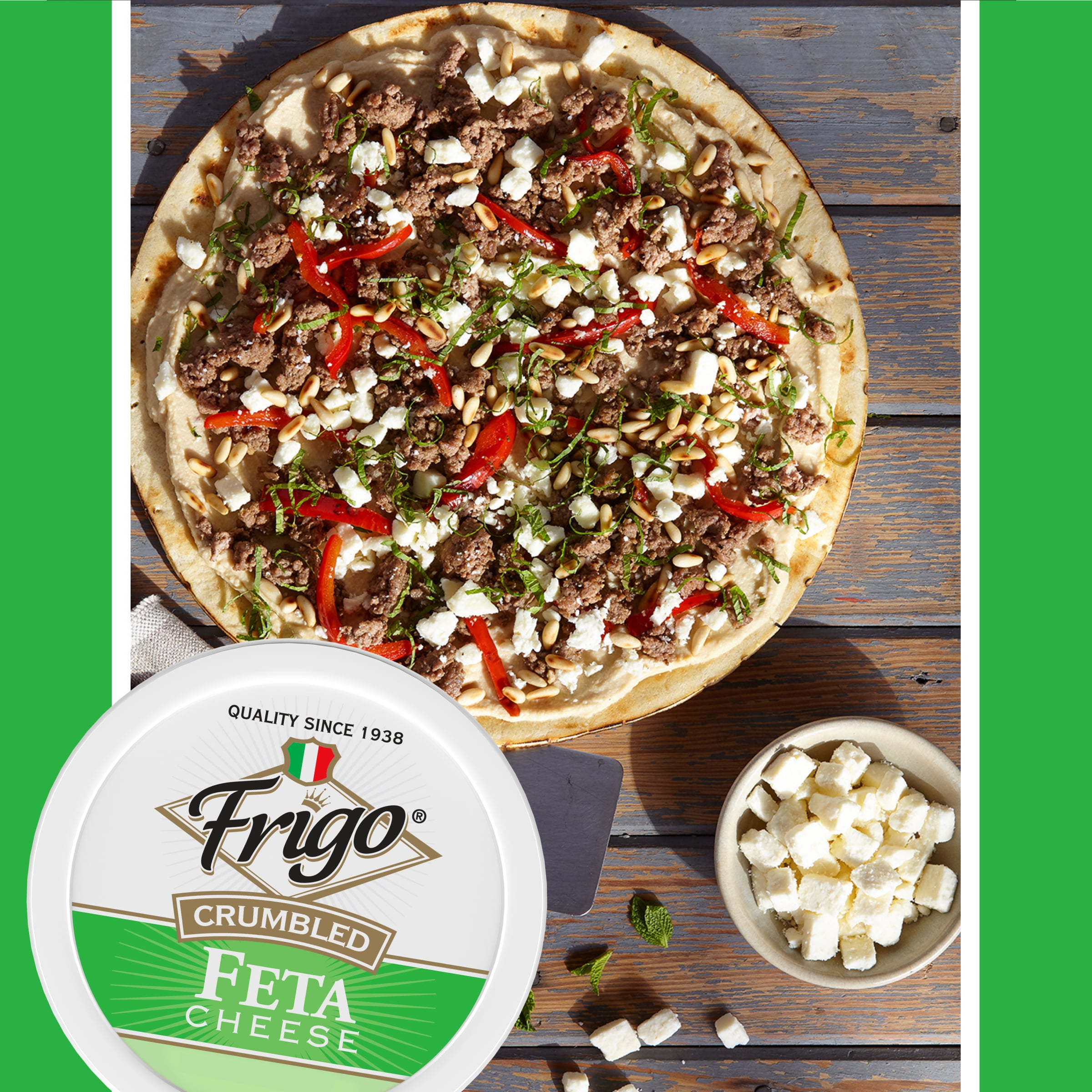 Frigo Crumbled Feta Cheese, 5 oz Refrigerated Plastic Cup