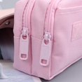 thumbnail image 3 of Estuche para lápices Sakura, bolsa para lápices, sencilla y bonita, estilo kawaii, con cremalleras dobles, para estudiantes, color rosa, 3 of 3