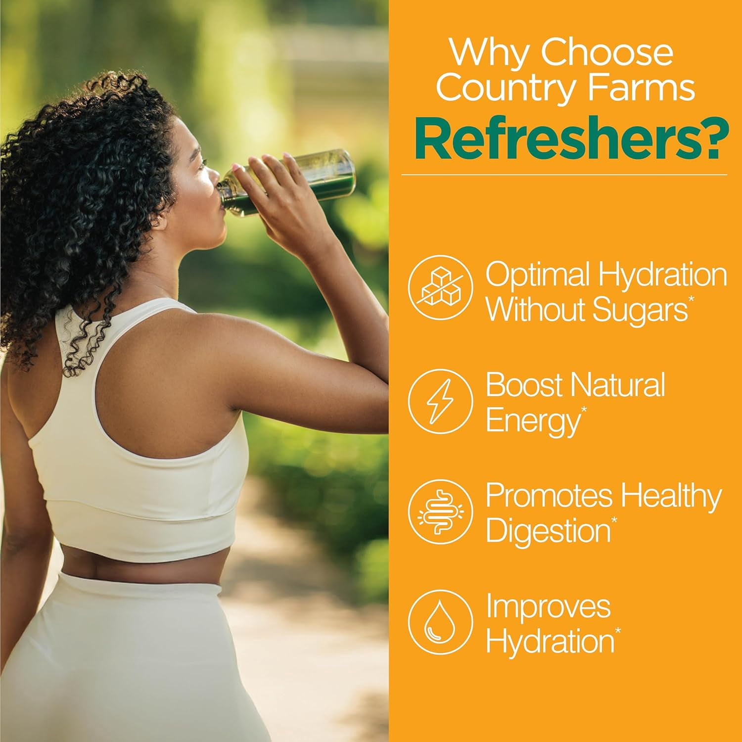 Country Farms Refreshers, Hydration Booster, Electrolytes, Super Greens, Superfoods, Energizing, Digestion, Minerals, Pina Colada flavor, 6.98 oz, 30 Servings