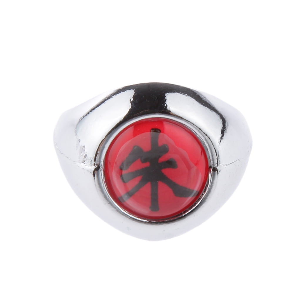 Cool style Naruto Akatsuki Uchiha Itachi Zhu Ring Metal Alloy Cosplay Gift 20mm 