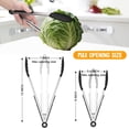 thumbnail image 4 of Premium Stainless Steel Locking Kitchen Tongs with Silicon Tips, Set of 2-9" and 12", 4 of 19