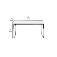 thumbnail image 5 of Rami 59 Inch Office Desk, Rectangular Top, White Wood Finish, Steel Frame, 5 of 5