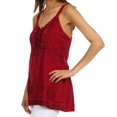 thumbnail image 4 of Sakkas Amelia Stonewashed Rayon Tank Top - Raspberry - One Size, 4 of 4