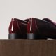thumbnail image 4 of Mocasines de charol y terciopelo burdeos para hombre Bruno Marc talla 13, 4 of 9