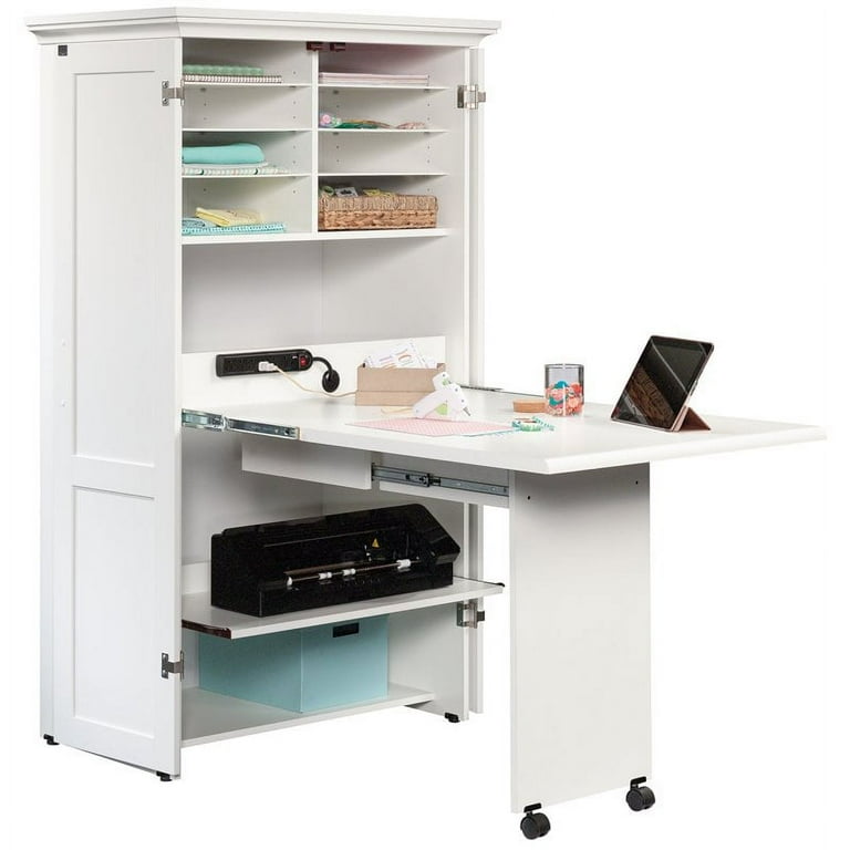 Sauder craft and sewing armoire with table deals