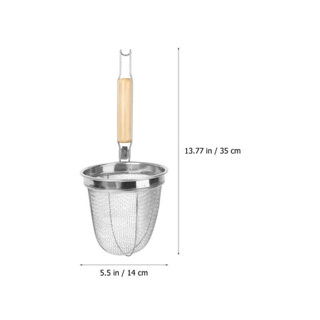 

Etereauty New Fashion Kitchen Stainless Steel Big Mesh Food Dumpling Noodle Strainer
