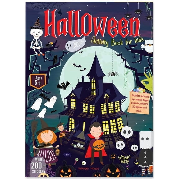 Halloween Activity Book for Kids, (Paperback)