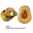 thumbnail image 5 of MOMOJIA Breathable Beige Felts Cowgirls Hat For Outdoor EventFeat--Embellishment, 5 of 12