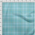 thumbnail image 4 of oneOone Cotton Poplin Twill Turquoise Blue Fabric Check Dress Material Fabric Print Fabric By The Yard 56 Inch Wide, 4 of 4