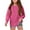 Hot Pink, variant on Ohufall Kids Long Sleeve T-Shirts Fashion Solid Causal Ruffle Sleeve Crew Neck Blouse Lightweight Loose Hollow Out Pullover Tops for Teen Girls, 6-16 Years