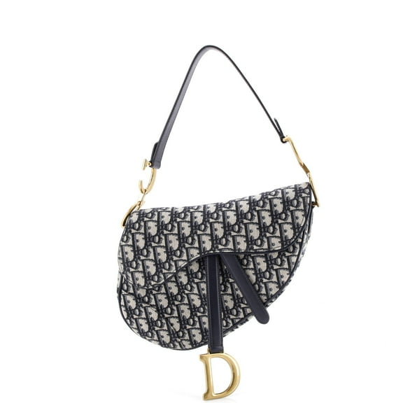 Pre-Owned Saddle Handbag Oblique Canvas Medium By Rebag