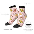 thumbnail image 6 of Fuzoiu Breakfast Print Adult Socks, Crew Moisture-wicking Socks, Unisex Cushion Crew Socks,Casual Sports Ankle Socks, 6 of 7